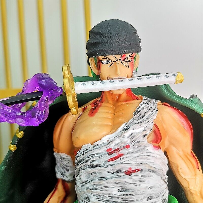 Anime One Piece Gk Bath Blood Roronoa Zoro PVC Action Figure Statue Toy 35cm