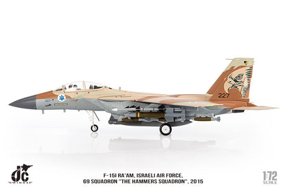 1:72 JC Wing F-15I RA'AM.ISRAELI AIR FORCE.2015 Fighter Diecast Aircraft Model