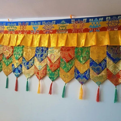 Tibetan Style Curtain Hanging Table Wall Enclosure Handmade Buddhist 100cm