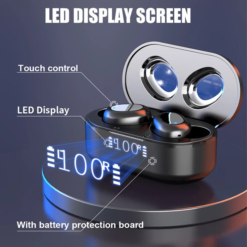 Bluetooth Headset 5.0 TWS Wireless Earphone Earbuds Headphone Noise Cancellation