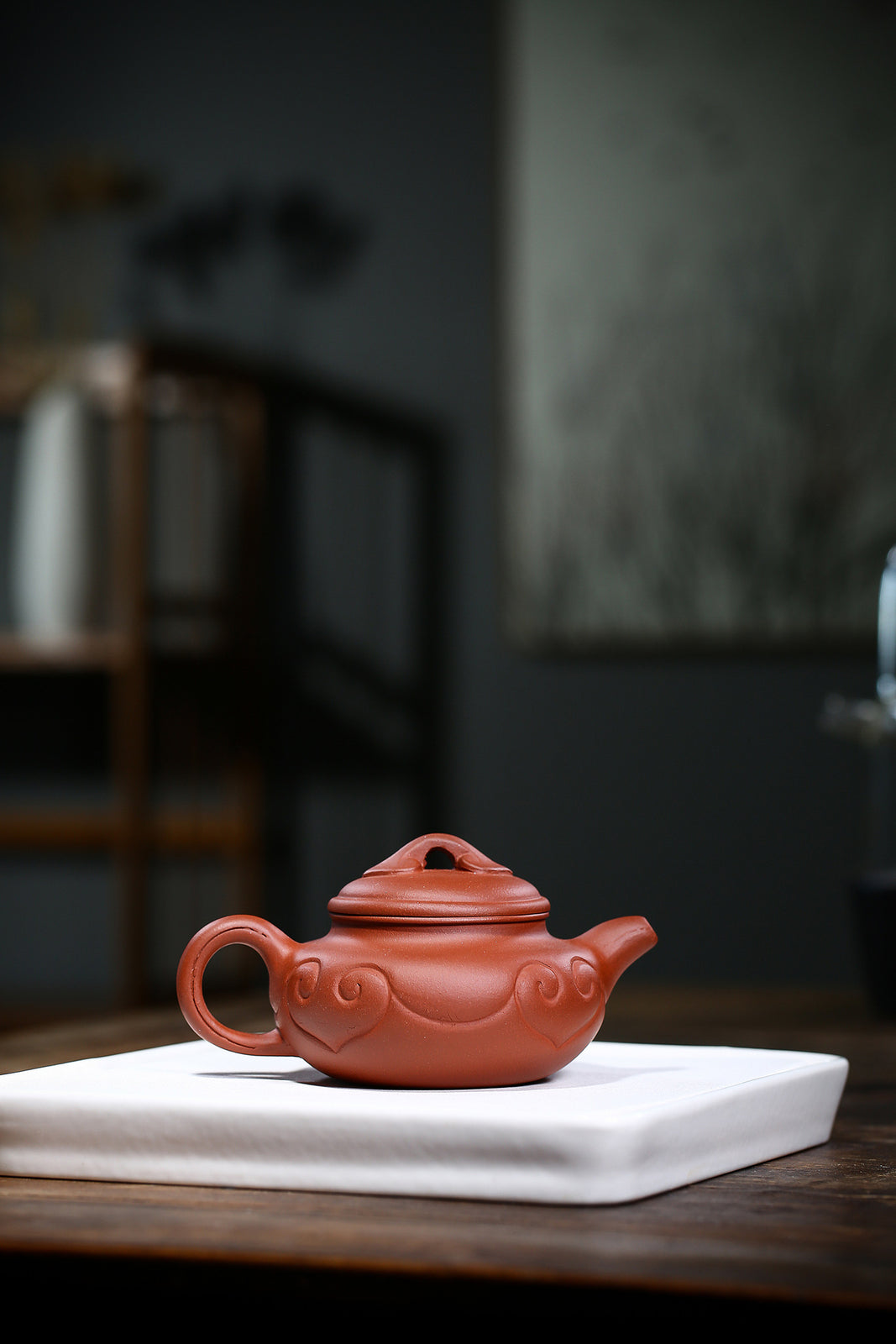 China Yixing Zisha Pottery Plain Cement Clay Handmade 250cc As One Wishes Teapot