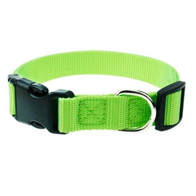 Nylon Pet Dog Collar Custom Embroidery Adjustable Quick Release Durable