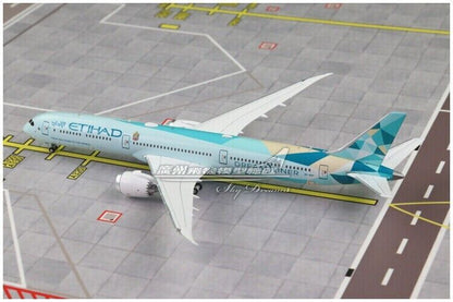 1:400 JC Wings ETIHAD DREAM LINER BOEING 787-10 Passenger Airplane Diecast Model