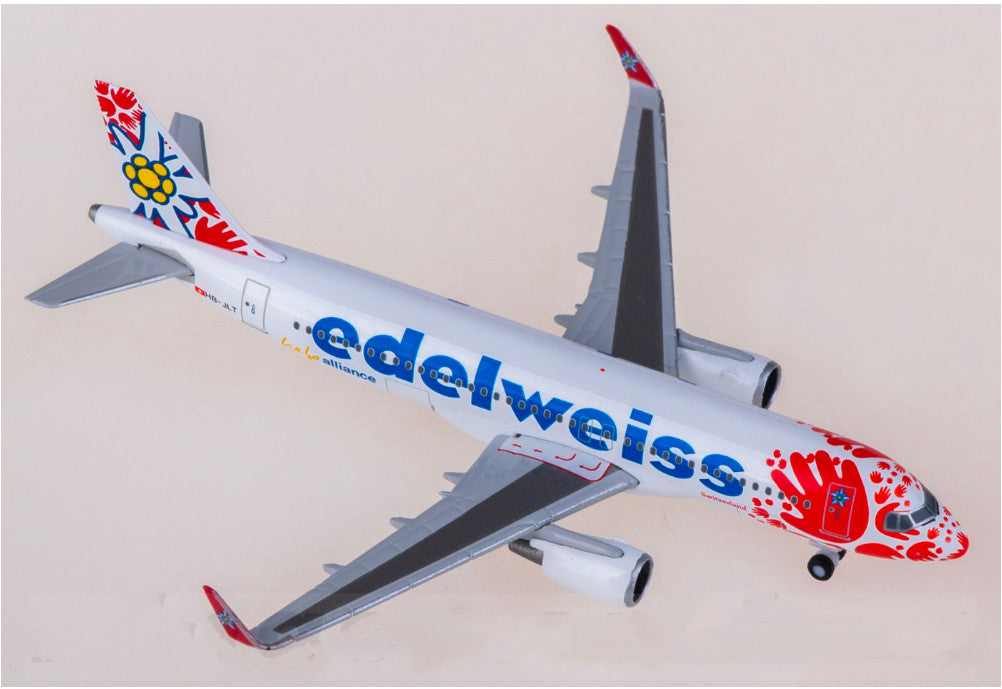 1:500 Herpa Edelweiss AIRBUS A320 Passenger Airplane Diecast Aircraft Model