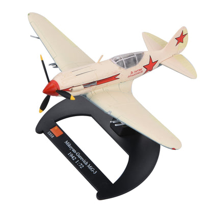 14cm Diecast Alloy 1/72 Scale WWII MiG-3 Fighter Plane Model Toy Decoration