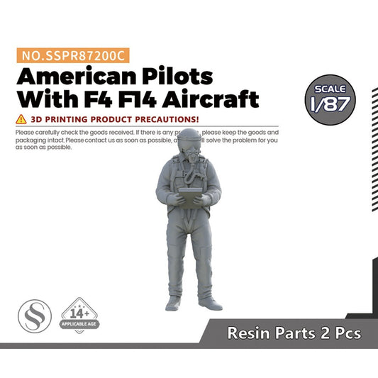 SSMODEL SSPR87200C 1/87 Modern American Pilots With F4 F14 Aircraft