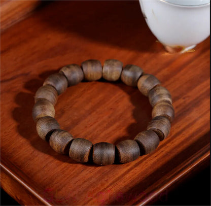Natural Vietnam Nha Trang 白奇楠沉香 Agarwood Bracelets Buddhist Prayer Beads