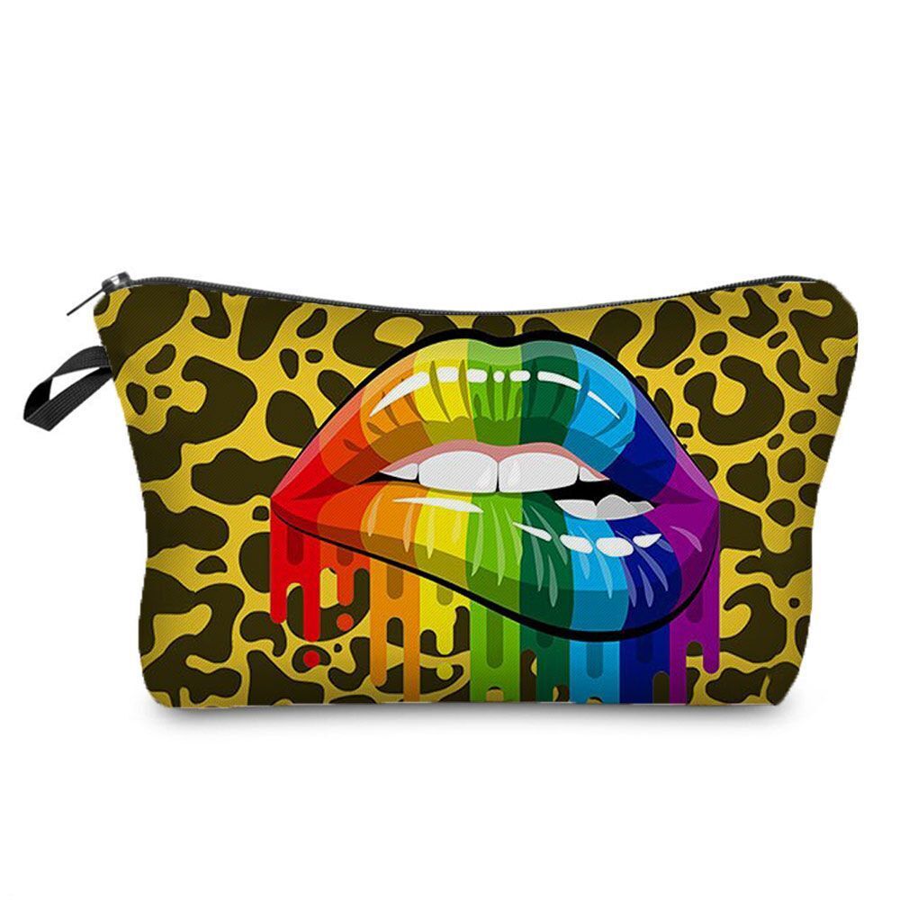 Personalized Pretty Makeup Bag Leopard Print Cosmetic Bags Multifunction Travel