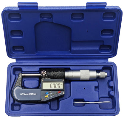 0-25mm (0-1") Digital Micrometer with 6 Digit LCD Display, 0.001mm Resolution