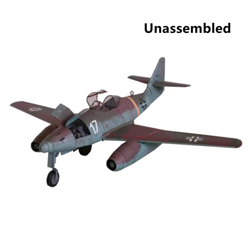 1:33 WWII German ME-262 Fighter Jet Paper Model Unassembled Military Aircraft