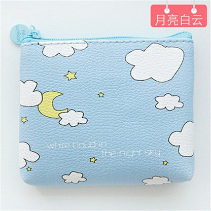 Lady Cash Bag Money Card Coin Purses Wallet Clamps Mini Handbag Girls PU Leather