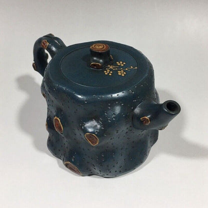 Chinese Yixing Zisha Clay Handmade Exquisite Teapot （树桩紫砂壶 底款：蒋蓉）