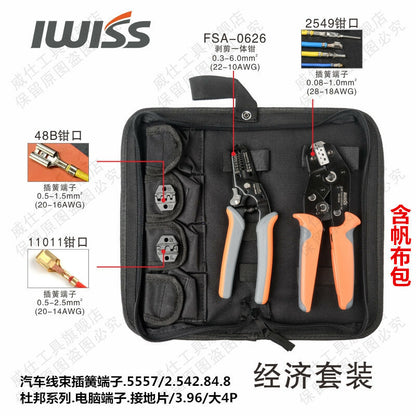 IWISS Crimping Tool Set SN-2549 FSA-0626 Pliers SN-48B SN-11011 Crimping Jaw