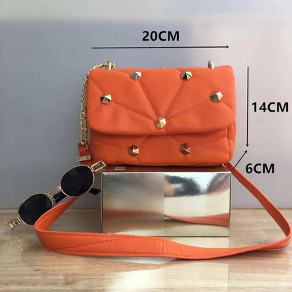 Women's Shoulder Bags Soft Leather Small Square Bag Handbags Messenger Purse 1PC