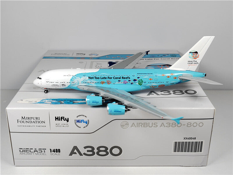 JC Wings Portugal HiFly FOR AIRBUS A380 9H-MIP 1:400 Aircraft Pre-built Model