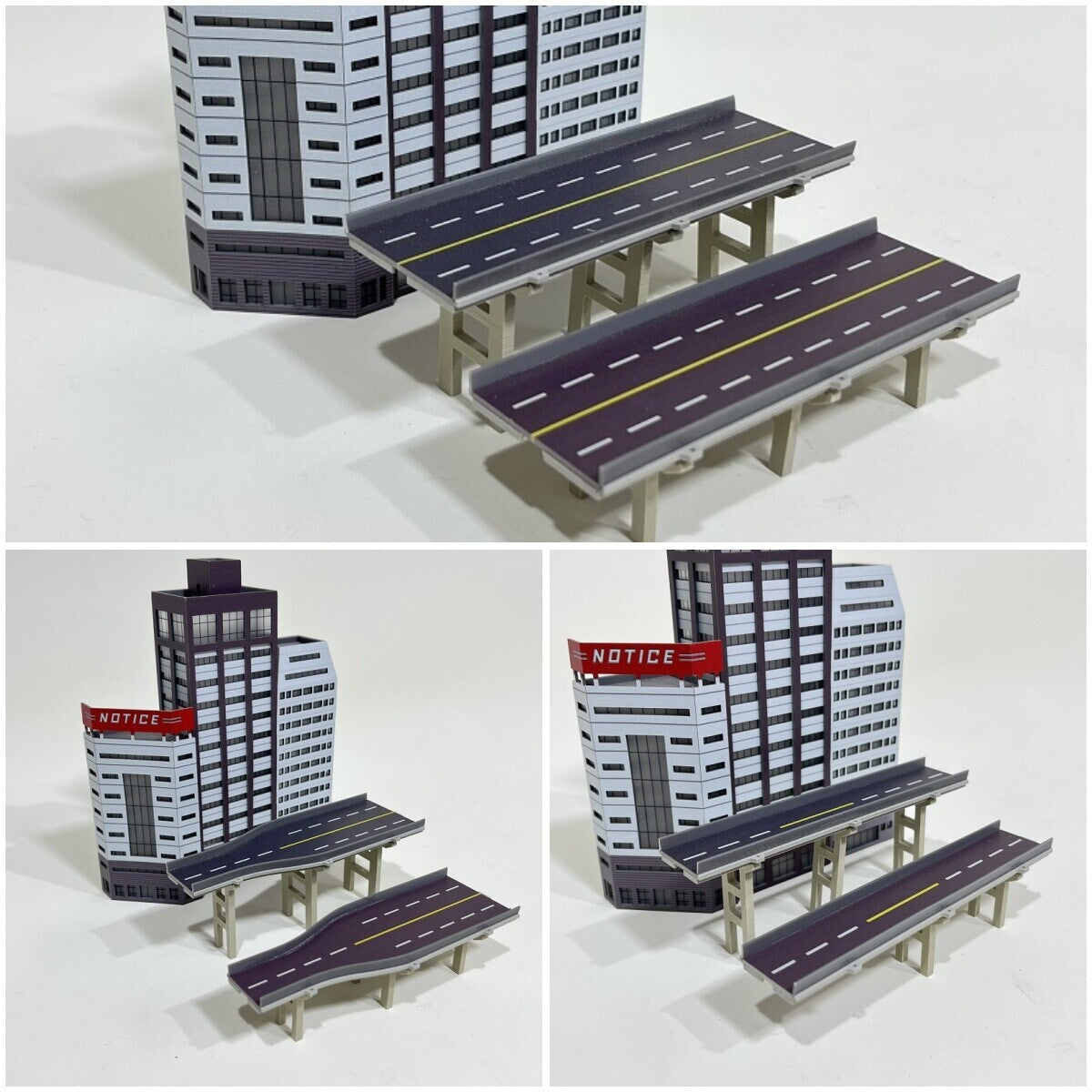 1/64 /150 Scale Diorama City Highway Street Road Bridge Model Scene Viaduct Toys