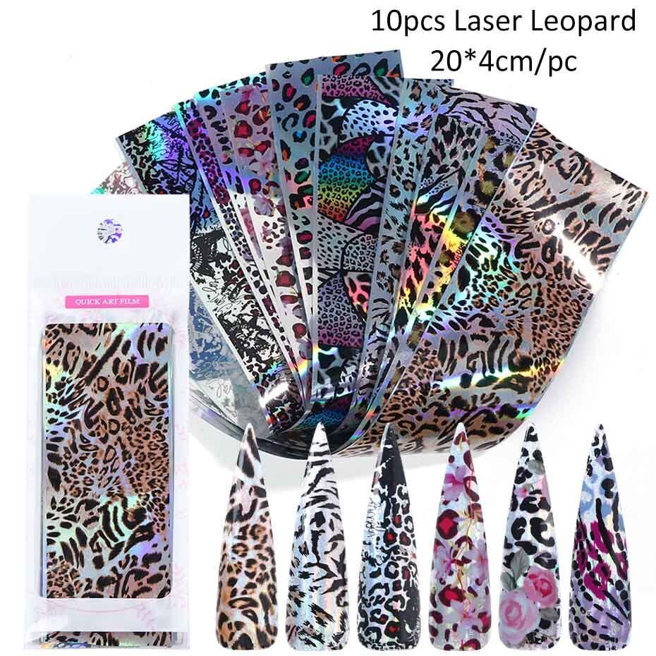 Nail Art 10Pcs Matte Metallic Foils Gold Silver Mirror Starry Paper Gel Stickers