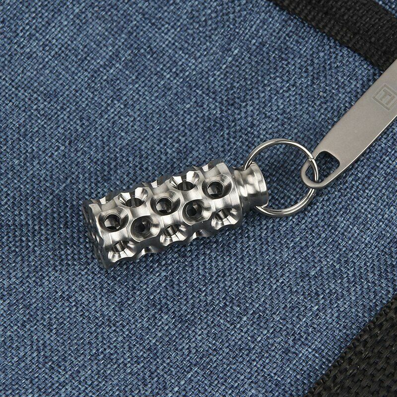 1PCS Hollow Titanium Alloy Beads Umbrella Rope DIY Pendant Paracord Accessories