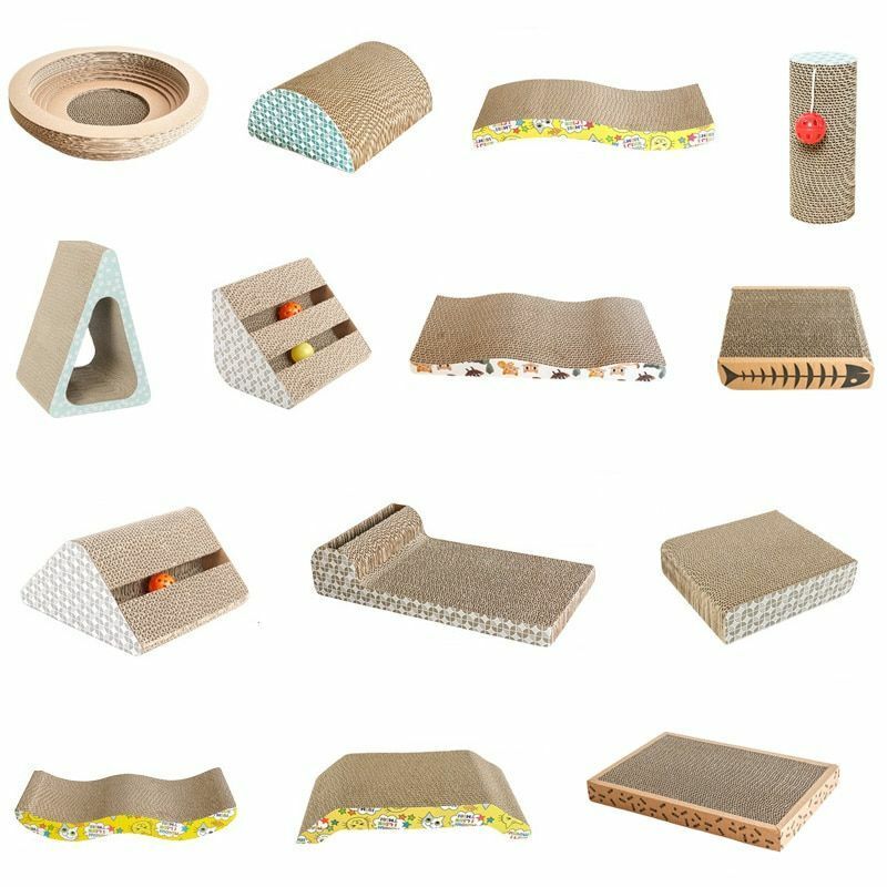 Corrugated Cat Scratch Toy Board Pad Grinding Nail Interactive Protect Furniture