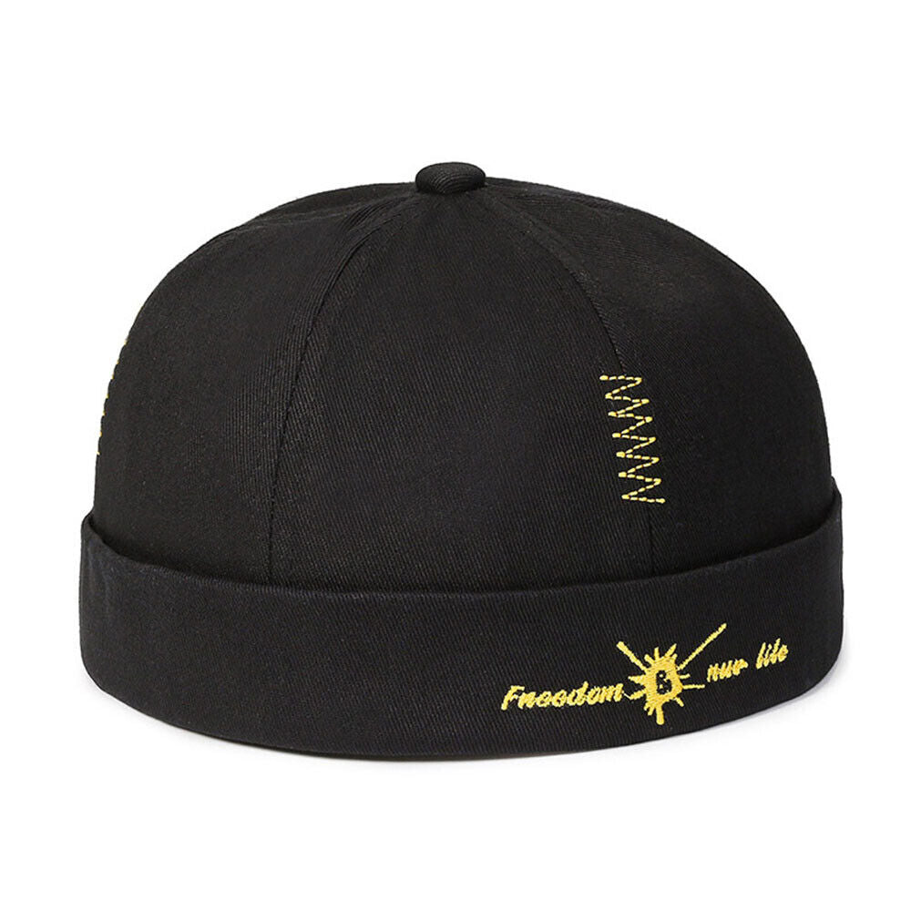 Hip Hop Hats Summer Hats Beanie Hat Skullies Cap Brimless Street Solid Color
