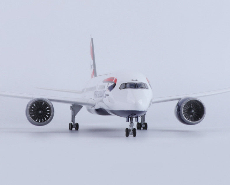 1:130 43CM BRITISH AIRWAYS BOEING 787 Airplane Landing Gear Resin Aircraft Model