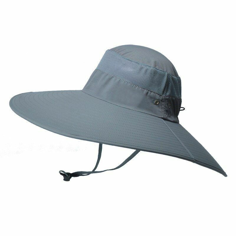 15CM Big Wide Hat Fisherman Solid Waterproof Sunshade Fishing Cap Sport Hiking