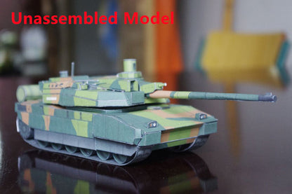1:43 French Leclerc Main Battle Tank Paper Model Unassembled Military Ornaments