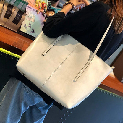 Genuine Leather Handbag Women Office Female Tote Big Shoulder Bags