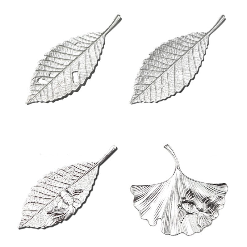 Sterling Siver Tea Pet Leaf Lotus Design Health Care Tea Accessories Pure Silver