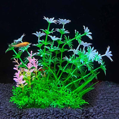 Aquarium Decor Plastic Aquatic Artificial Plants Fish Tank Water Ornament 8x14cm
