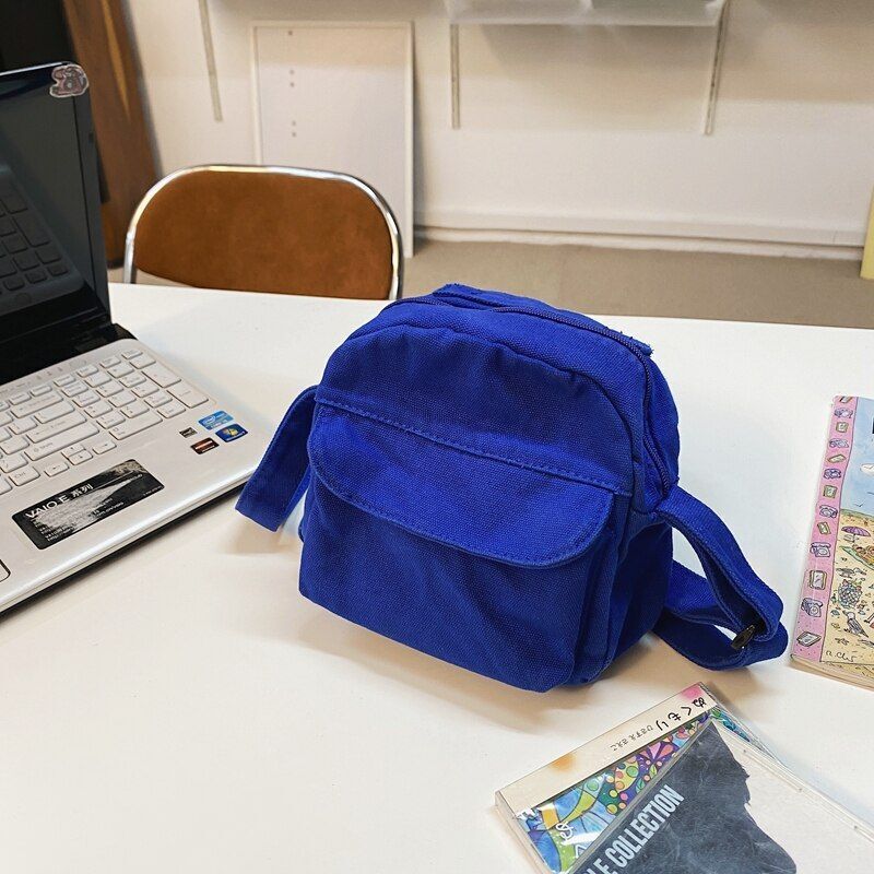 Canvas Messenger Bag Women Nylon Crossbody Bag Mini Handbags Summer Shoulder Bag