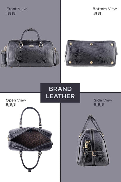 Genuine Leather Travel Duffel Bag Weekend Luggage Leather Duffle Bag