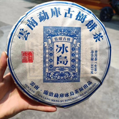 357g High-end Pu'er Tea 2022 Icelandic Pu'er Raw Tea Yunnan Qizi Cake Tea Gift