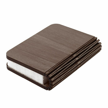 Lamp Book LED USB Wooden Leather Foldable Rechargeable Shape Desk Light Reading