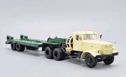 1:43 SSM KRAZ-258B1 CHMZAP-5523 Heavy Tractor Truck with Trailer Diecast Model