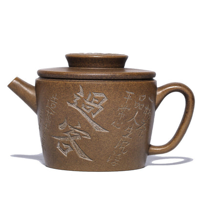 Chinese Tea Pot Hand Carved Junlun Pot Real Yixing Zisha Clay Kungfu Tea Pot New