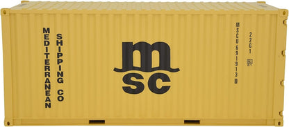 1:20 MSC 20GP Shipping Container Model Abs Resin & Wood Toy Home Decoration Gift