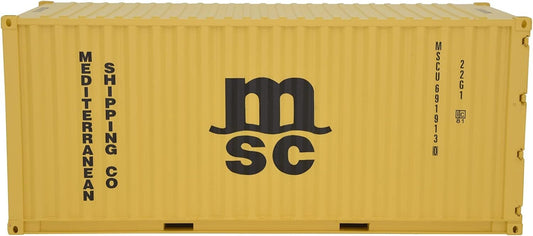 1:20 MSC 20GP Shipping Container Model Abs Resin & Wood Toy Home Decoration Gift