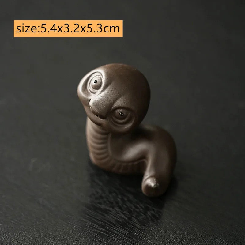 Chinese Zodiac ZishaTea Pet Animal Statue Decoration Handmade Sculpture Tea Set