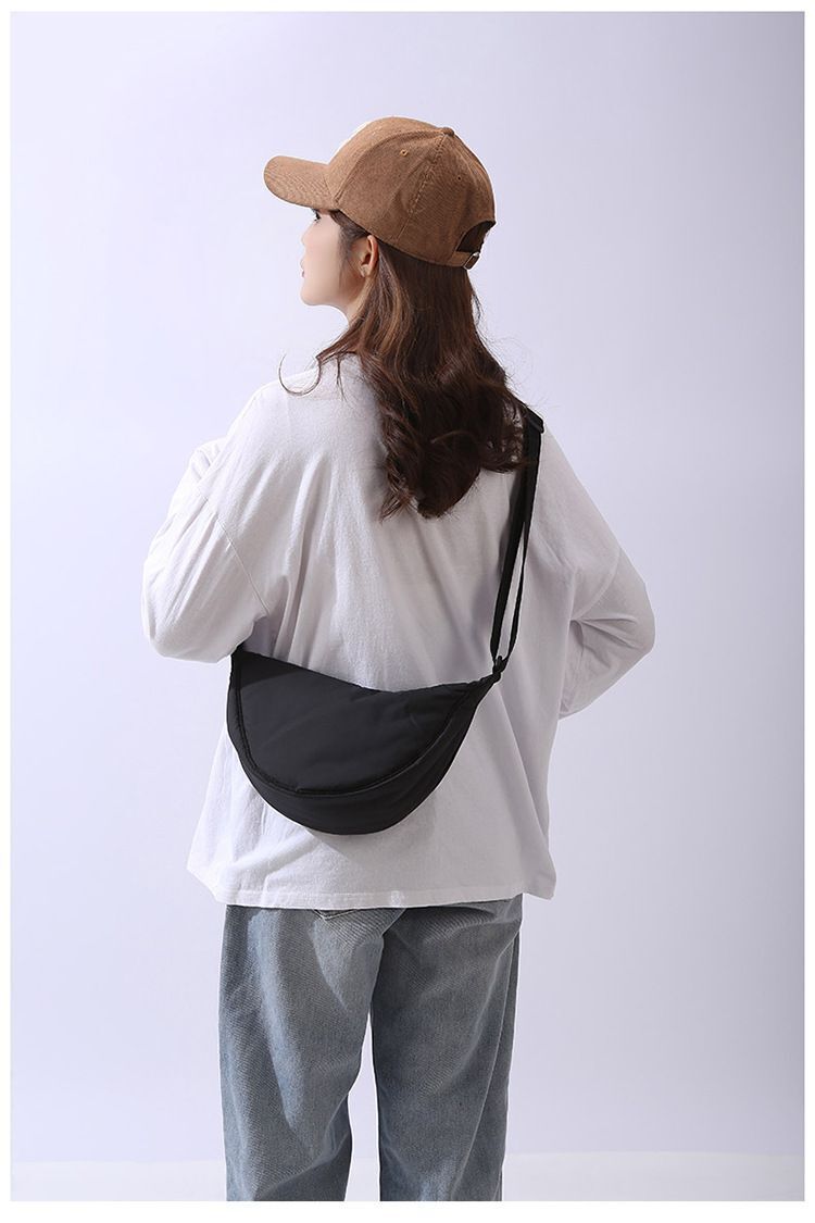 Portable Shoulder Bag Nylon Cloth Padded Crossbody Bags Purse Handbags Messenger