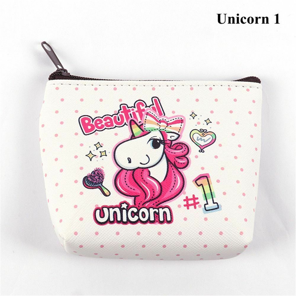 Mini Portable Bags Women Girl Unicorn/Flamingo Printing Coin Purse Holder Wallet