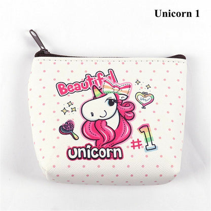 Mini Portable Bags Women Girl Unicorn/Flamingo Printing Coin Purse Holder Wallet