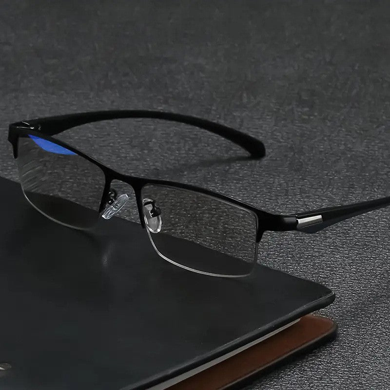 Intelligent zoom color changing dual-use anti blue light reading glasses