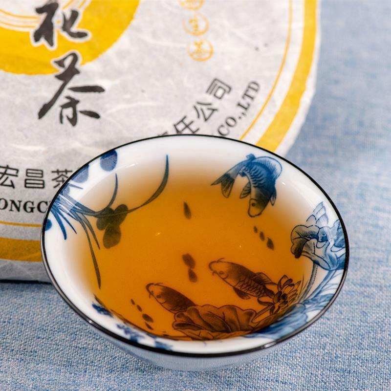 2008 The Flower Tea In The Genesis Valley Yunnan Lincang Puer Tea Raw Pu'er 357g