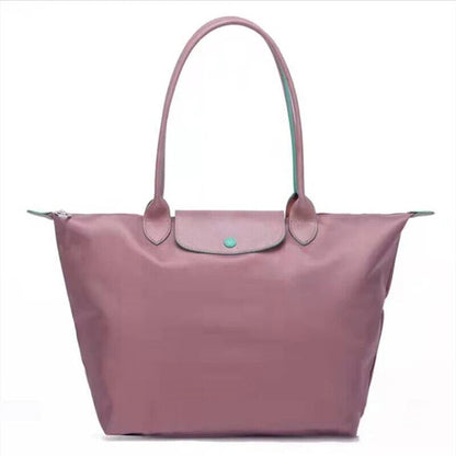 New Fashion High Capacity Embroidered Nylon Shoulder Bag Shopping Bag