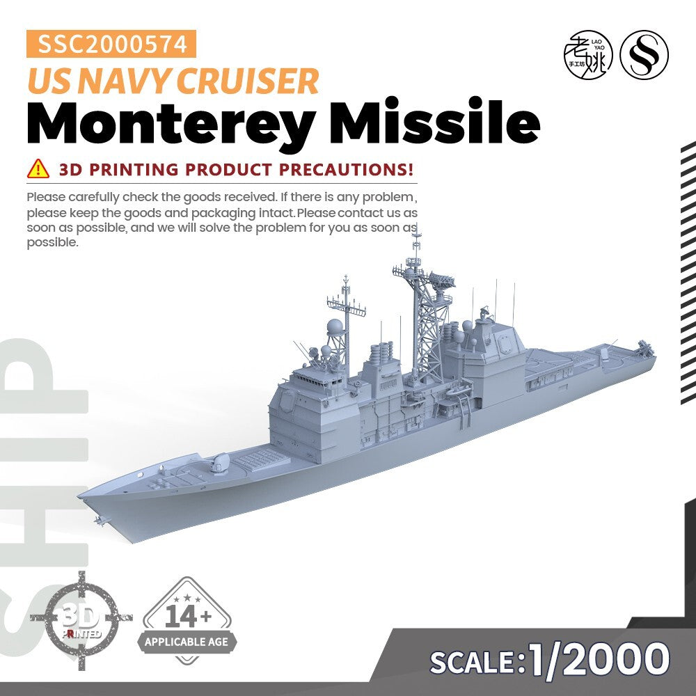 SSMODEL SSC2000574 1/2000 Military Model US Navy Monterey Missile Cruiser