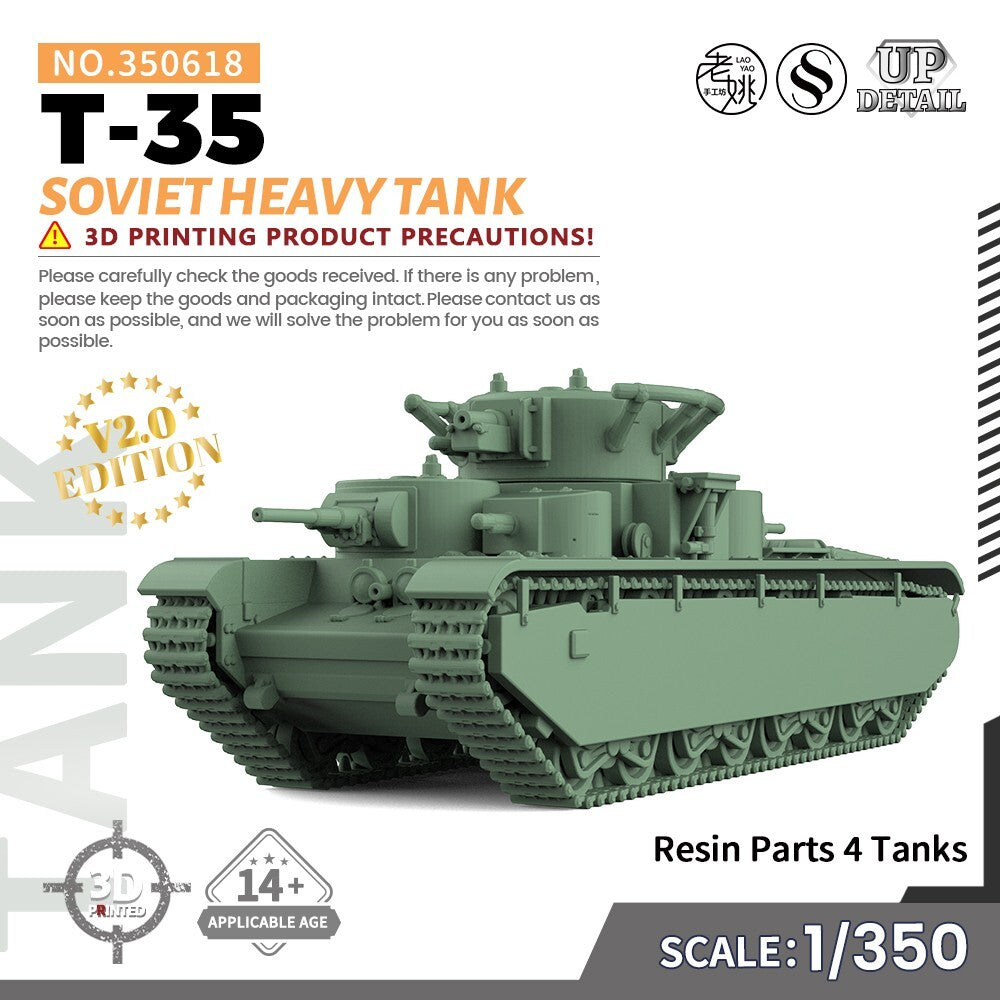 SSMODEL SS618 1/200/350/700 Military Model Kit Soviet T-35 Heavy Tank