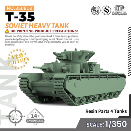 SSMODEL SS618 1/200/350/700 Military Model Kit Soviet T-35 Heavy Tank