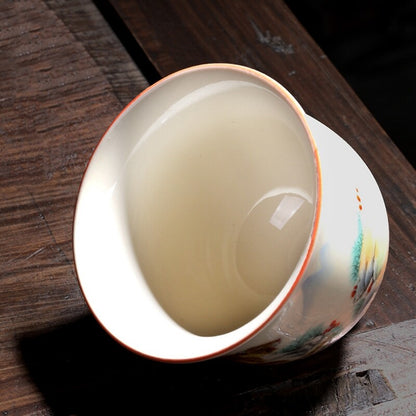One Cup Chinese Symbolic Animals Porcelain Animal Print 125ml Master Tea Cup New