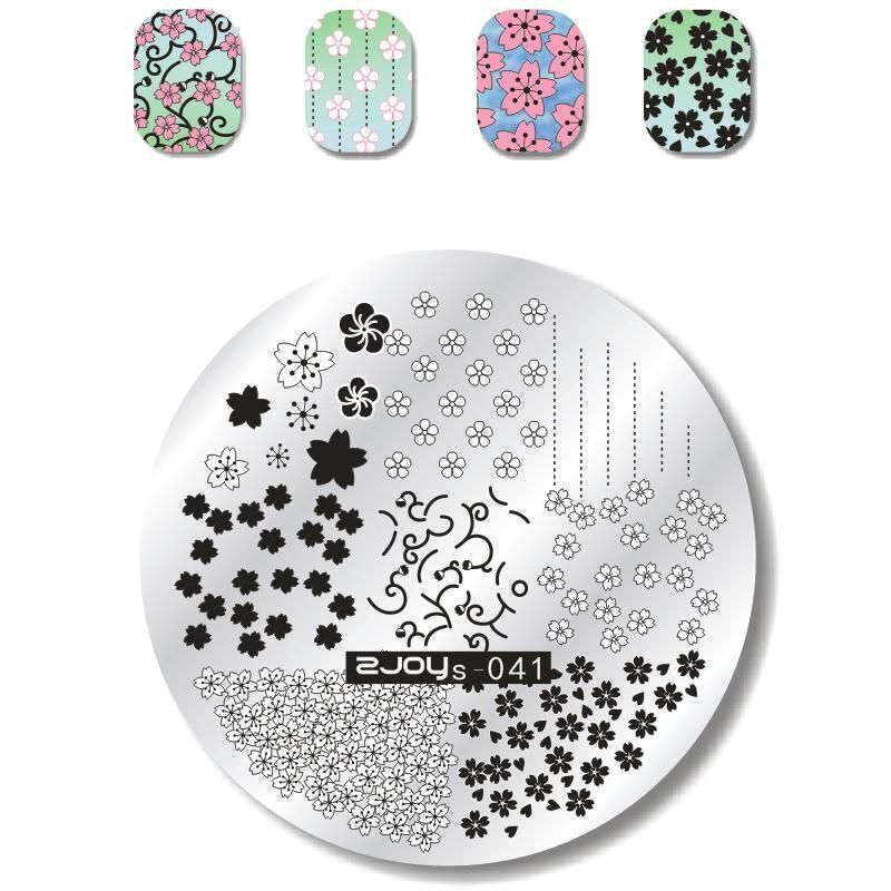 Nail Art Tools Stamping Stainless Steel Designs Shiny Pattern Stencils 5.5x5.5cm